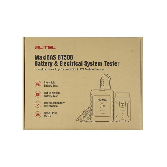 Autel MaxiBAS BT508 Battery Tester Electrical System Tester With Wireless Bluetooth VCI All System Diagnostic