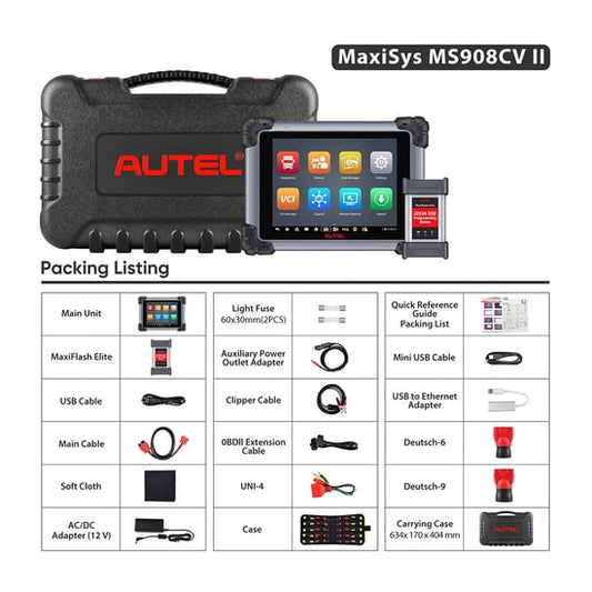 Autel MaxiSYS MS908CV II OBD2 Heavy Duty Diagnostic Scanner