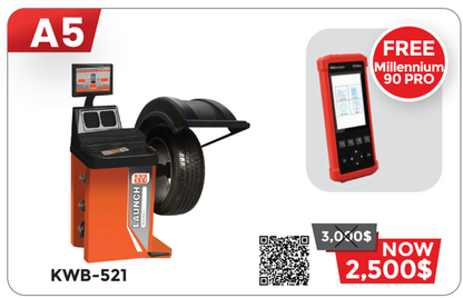 LAUNCH A5 KWB-521 WHEEL BALANCER + Millennium 90 PRO (Q4 2026)