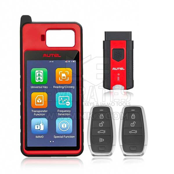 Autel MaxiIM KM100 IMMO Key Programmer Bundle With Extra 10 Pcs Independent Universal Smart Remote Key + Free Gift Otofix Smart Key Watch