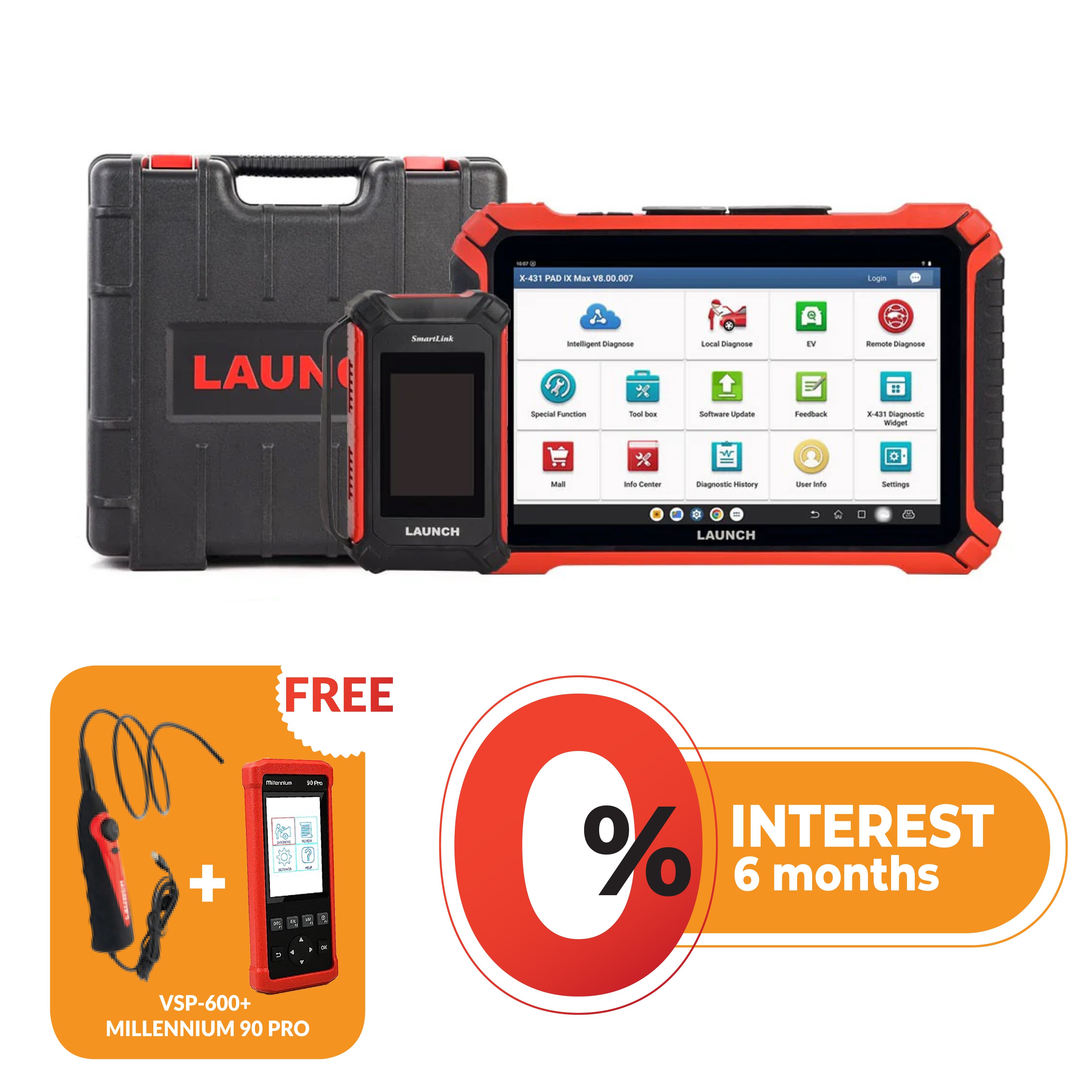 LAUNCH X-431 PAD IX LINK + (VSP-600 + MILLENNIUM 90 PRO - Free)