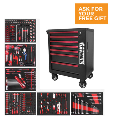 GATMATIC GTT381 ABS Tray Worktop Tool Cabinet With Tools