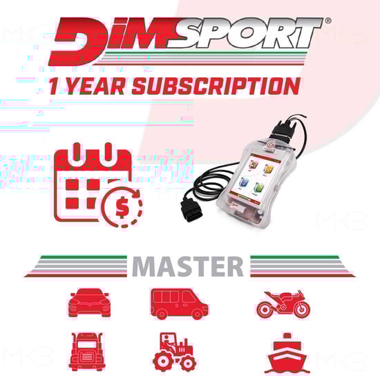 Dimsport - SINGLE TOOL 1 YEAR SUBSCRIPTION - NEW GENIUS - MULTIPLE CATEGORIES ENABLED (AV-ALL1YNGALL)