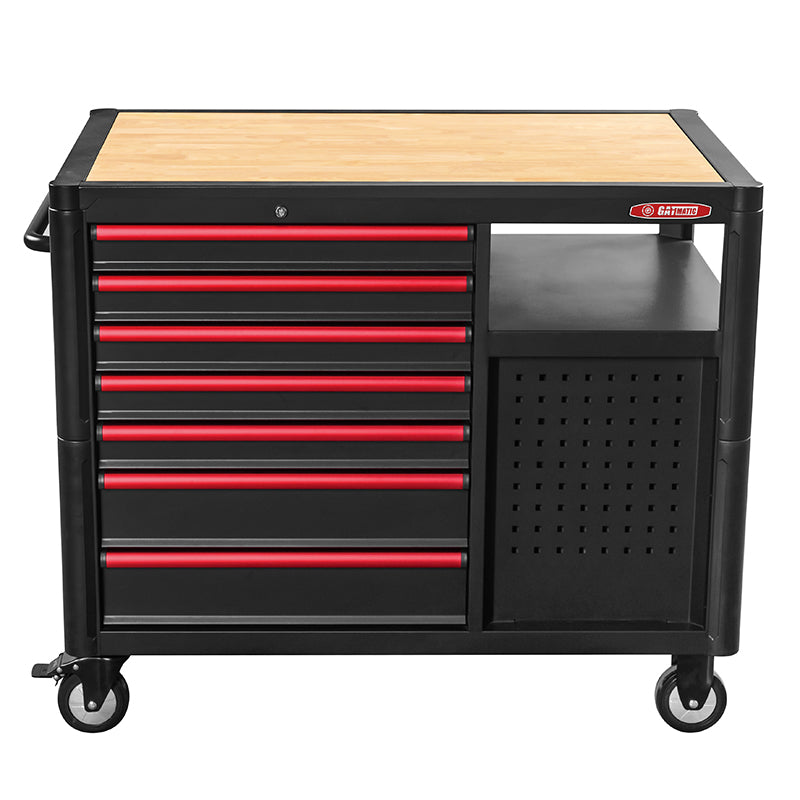 GATMATIC GEC903 12 Drawers Wood Worktop Tool Trolley