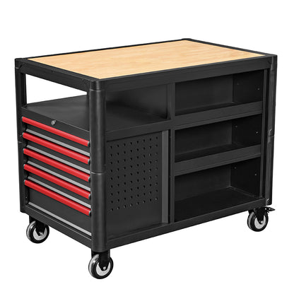 GATMATIC GEC903 12 Drawers Wood Worktop Tool Trolley
