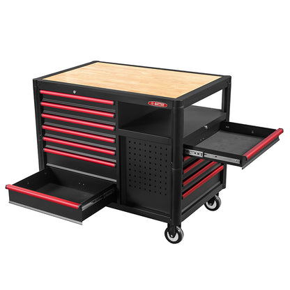 GATMATIC GEC903 12 Drawers Wood Worktop Tool Trolley