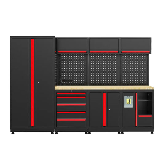 GATMATIC GWS-141C Garage Cabinet Set & Wooden Workbench