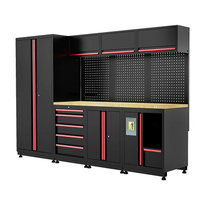 GATMATIC GWS-141C Garage Cabinet Set & Wooden Workbench
