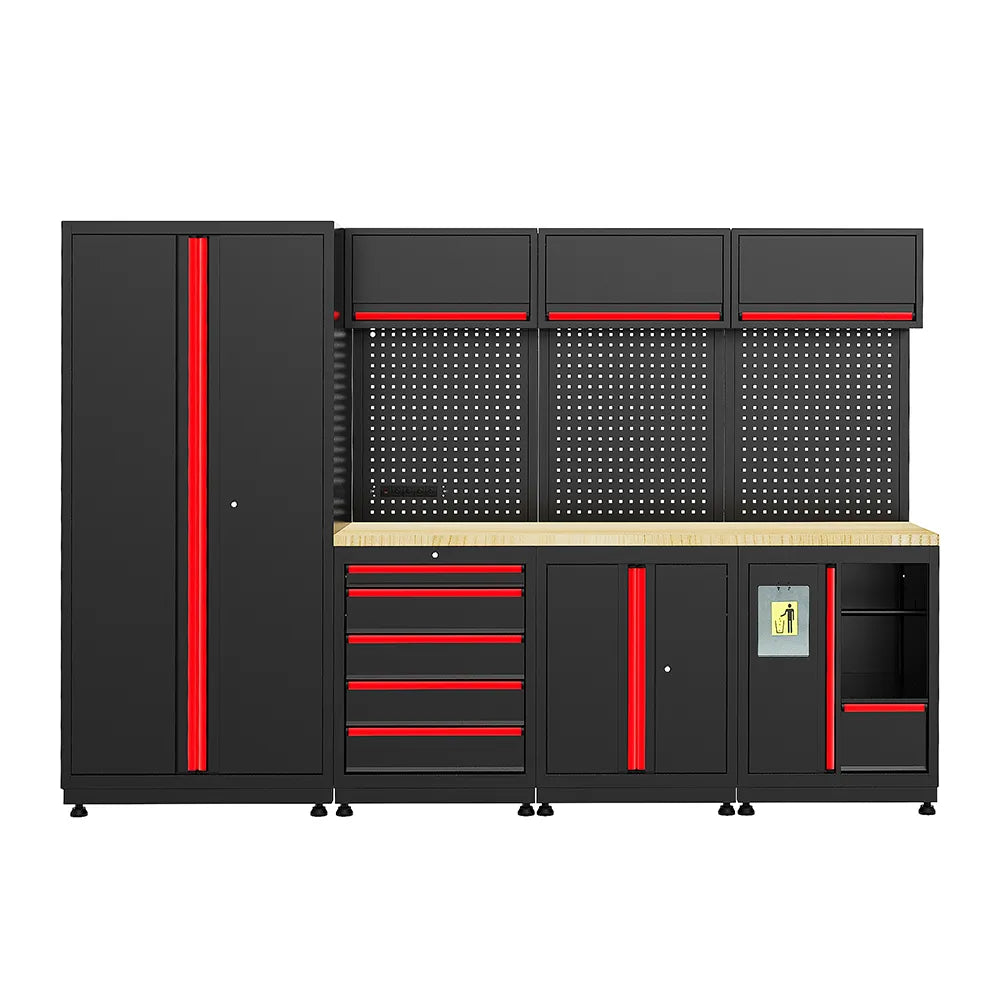 GATMATIC GWS-141C Garage Cabinet Set & Wooden Workbench