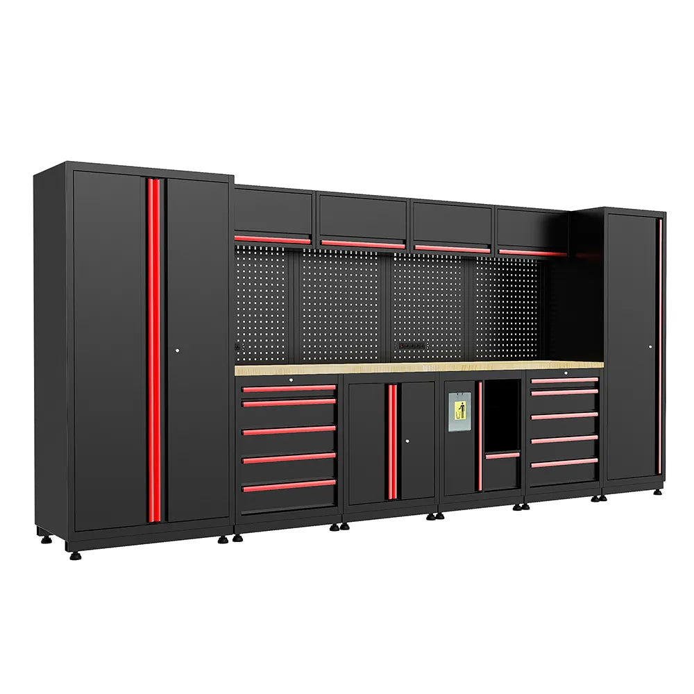 GATMATIC GWS-161B Garage Cabinet Storage System & Wooden Workbench