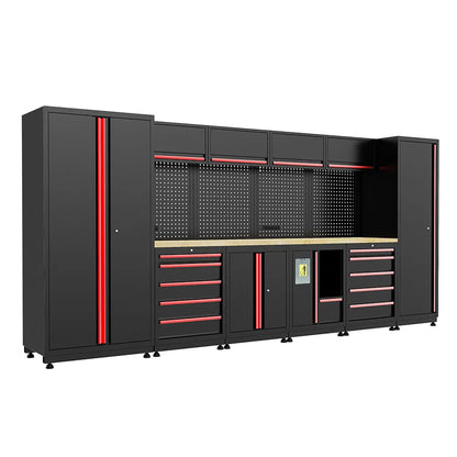 GATMATIC GWS-161B Garage Cabinet Storage System & Wooden Workbench