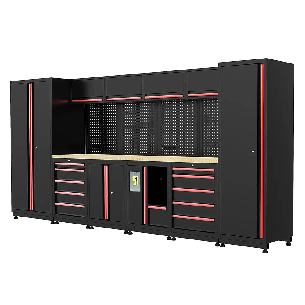 GWS-161B Garage Cabinet Storage System & Wooden Workbench