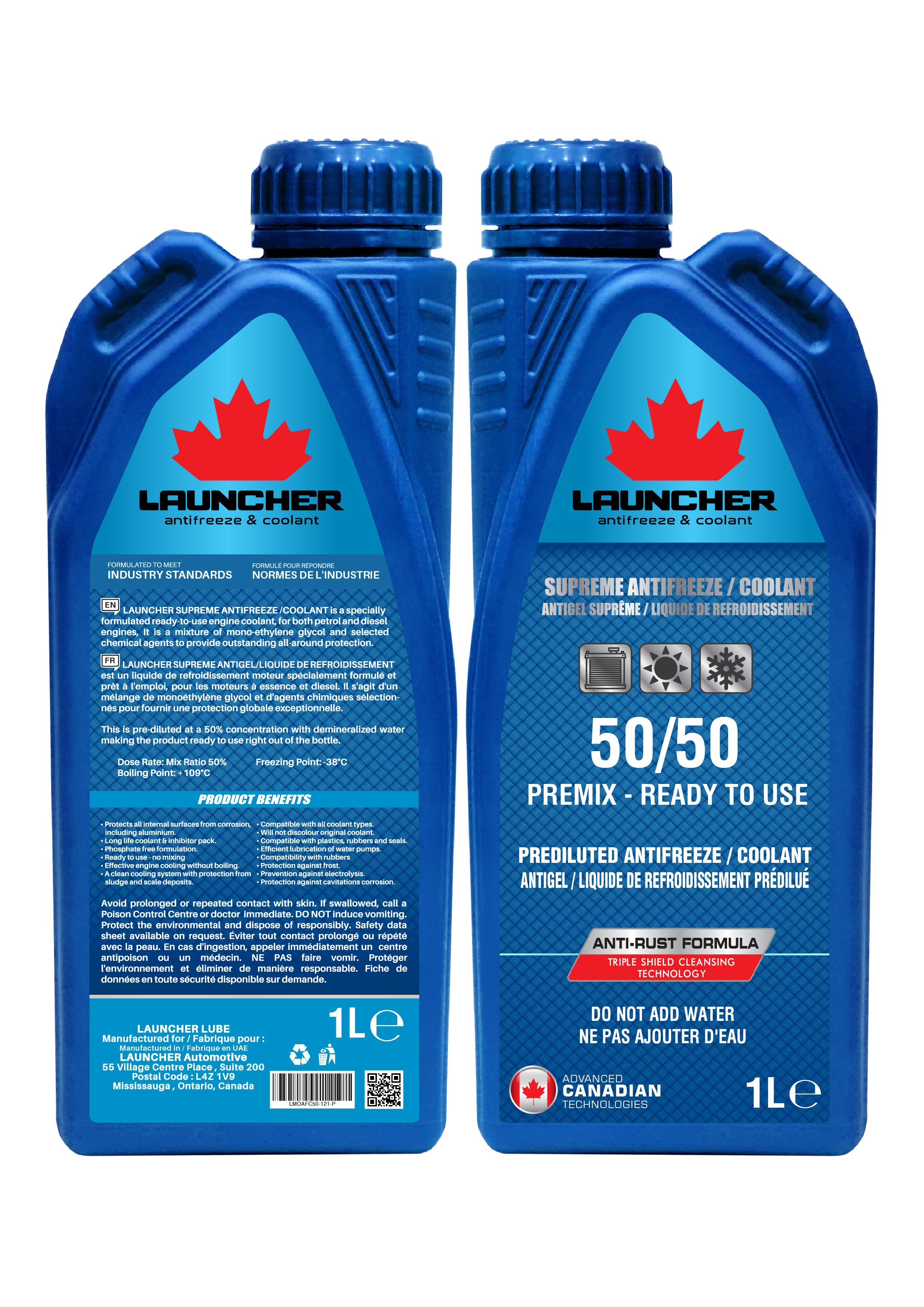 LAUNCHER ANTIFREEZE <br> SUPREME 50/50 PREMIX