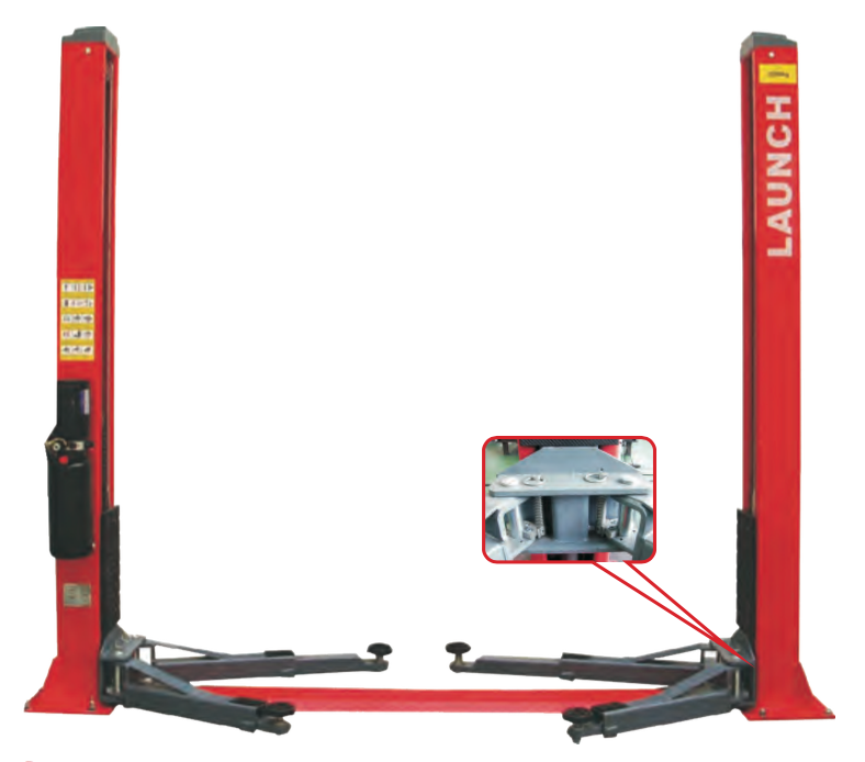 LAUNCH TLT240 SB - BASE PLATE TWO POST LIFT