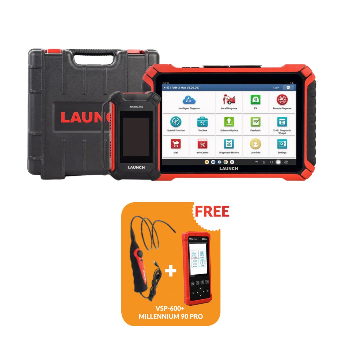 LAUNCH X-431 PAD IX LINK + (VSP-600 + MILLENNIUM 90 PRO - Free)