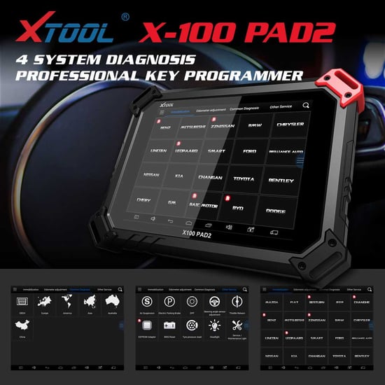 Xtool X100 PAD2 PRO OBD2 Auto Key Programmer IMMO Diagnostic Scanner Tool +KC100