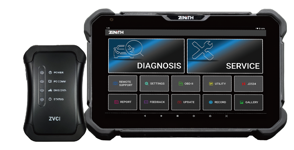 Zenith Z7 Lite Device Diagnostic Tool With Free ( ZMA-101 Multi-Adapter + Hyundai Kia Steering Lock Emulator )