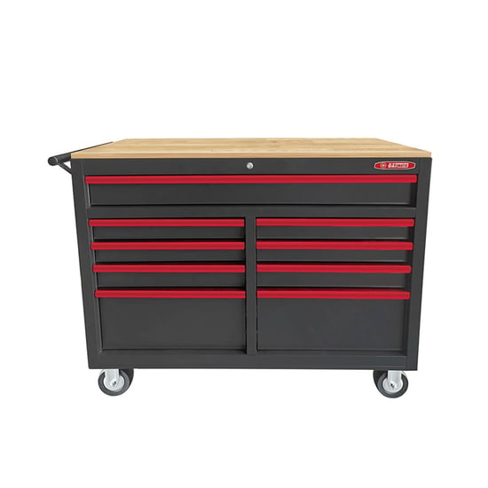 GATMATIC GEC905 Wood Worktop Tool Cabinet With Heavy-duty Casters
