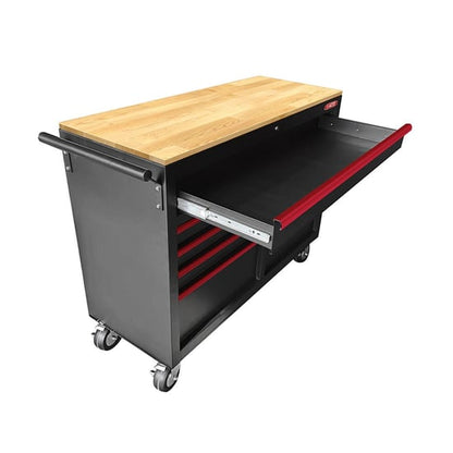 GATMATIC GEC905 Wood Worktop Tool Cabinet With Heavy-duty Casters