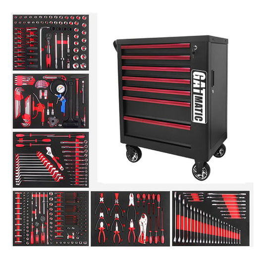GATMATIC GTT381 ABS Tray Worktop Tool Cabinet With 381 Pcs Tools