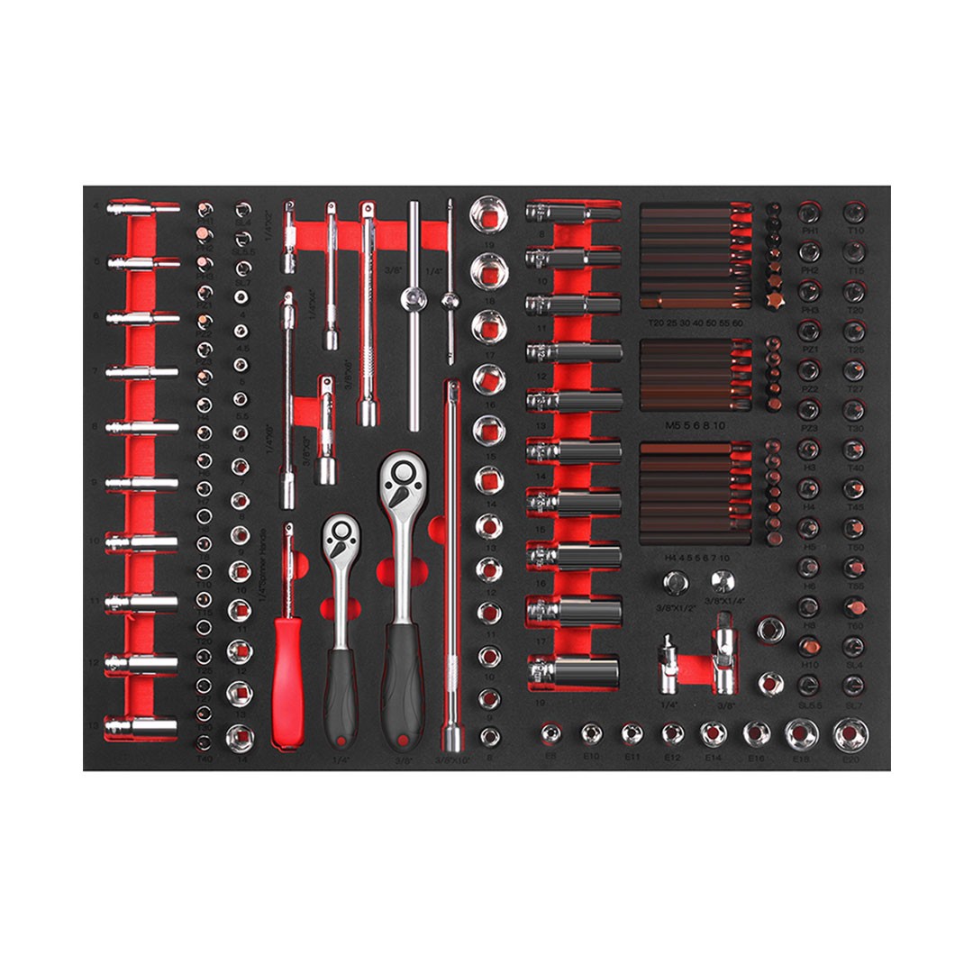 GATMATIC GTT381 ABS Tray Worktop Tool Cabinet With 381 Pcs Tools