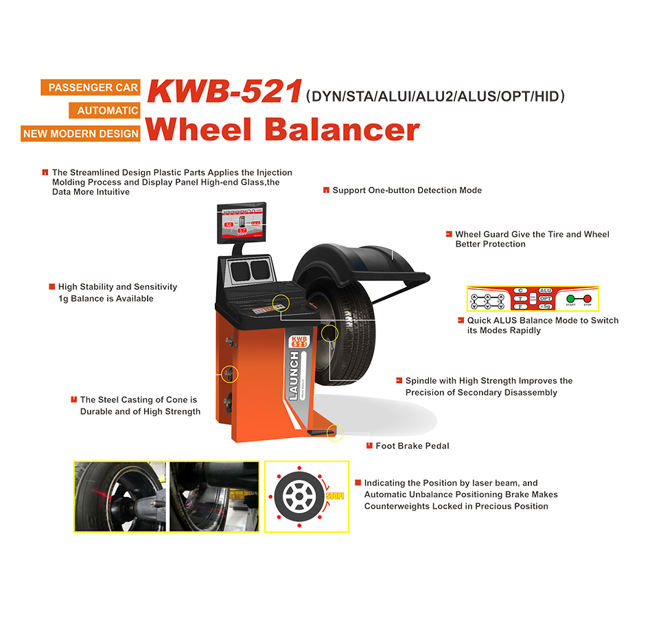 LAUNCH KWB-521 WHEEL BALANCER