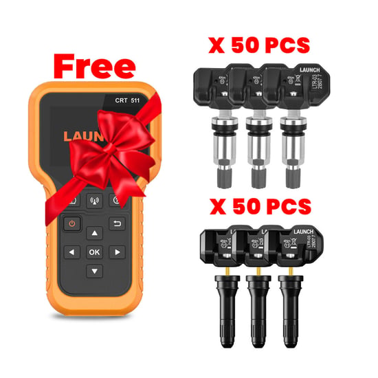 LAUNCH 100 Pcs TPMS sensors With Free CRT511 Diagnostic & TPMS Tool